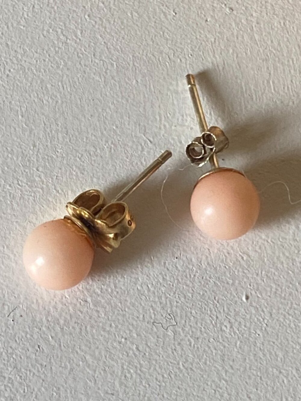Adriatic Coral Ball Stud Earrings